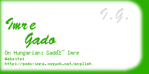 imre gado business card